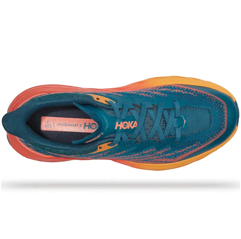 Hoka One One Women's Speedgoat 5 Running Shoes Blue Coral/Camellia-6